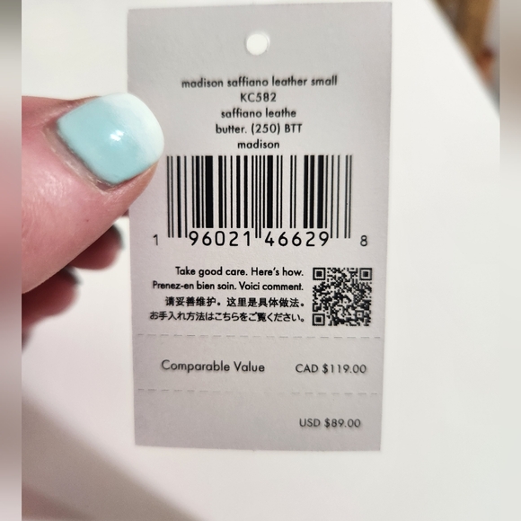 NWT Kate Spade Madison Small Slim Card Holder In Butter - Picture 5 of 7